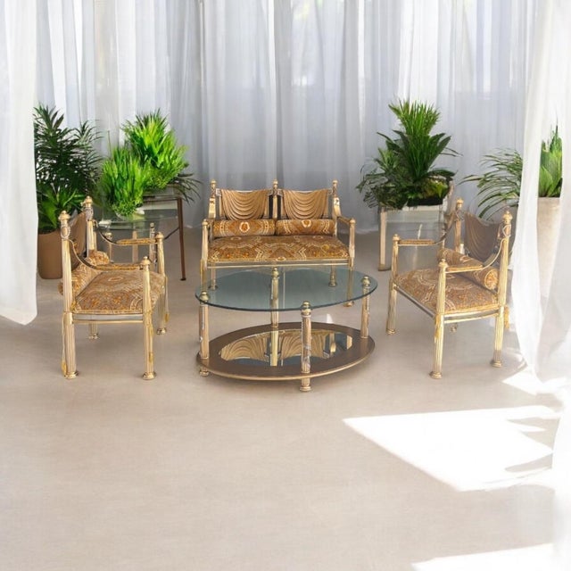 Luxury 3-Piece Italian Hollywood Regency Furniture Set Exuding elegance and opulence, this 3-piece Italian import...