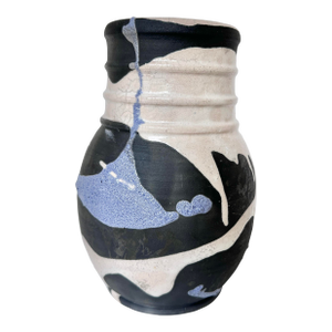 Midnight Tide Large Ceramic Vase - Abstract Pottery