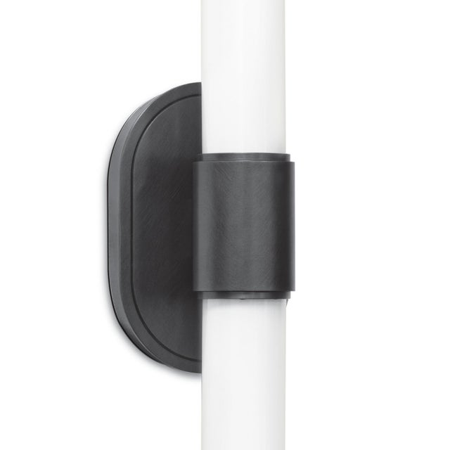 Contemporary Dixon Cylindrical Sconce Double, Oil Rubbed Bronze For Sale - Image 3 of 6