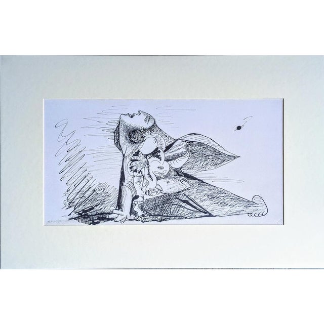 Pablo Picasso Pablo Picasso, Woman and Child IV: Preparatory Sketch for Guernica, Lithograph For Sale - Image 4 of 4