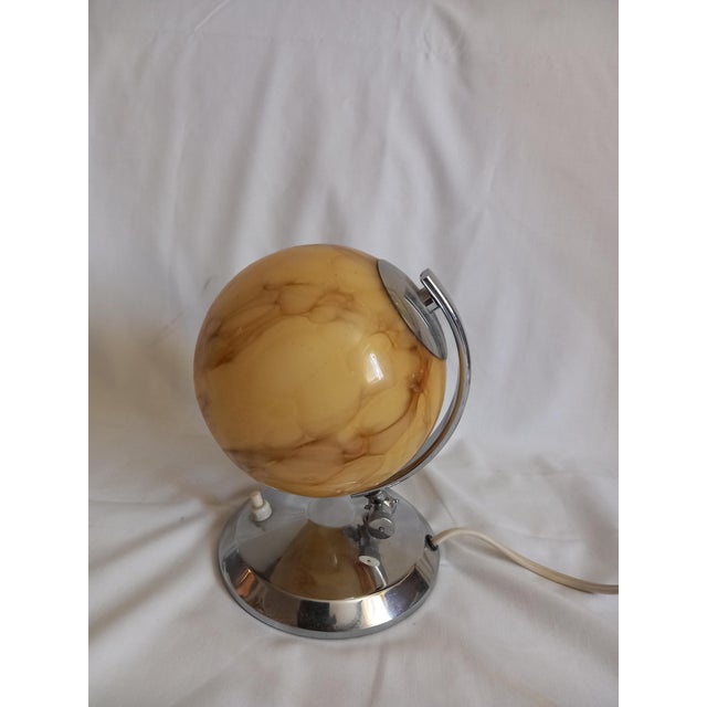 Art Deco Table Lamp in Glass and Metal For Sale - Image 14 of 15