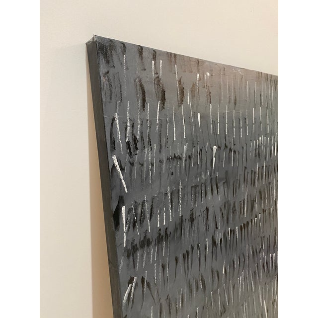 "Pitter Patter" Contemporary Abstract Black and White Painting by Sarah