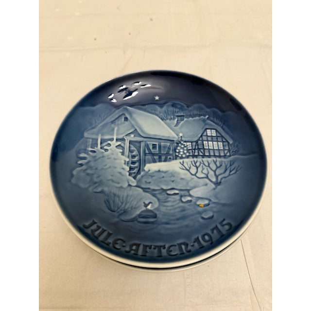 Blue B & G Vintage Blue & White Christmas Plates (5) For Sale - Image 8 of 14