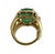 8.00 CTW Vintage Style Emerald & Diamond Halo Ring 18k Yellow Gold, Size 6 For Sale - Image 4 of 6