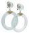 Vintage Frosted Resin Hoop Clip-on Earrings with Gold-Tone Filigree by Christian Dior, 1980s, Set of 2 For Sale