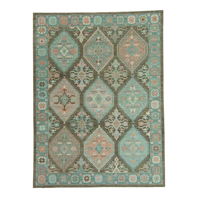 Turkish Oushak Rug 9'3" x 12'5" #20045 For Sale