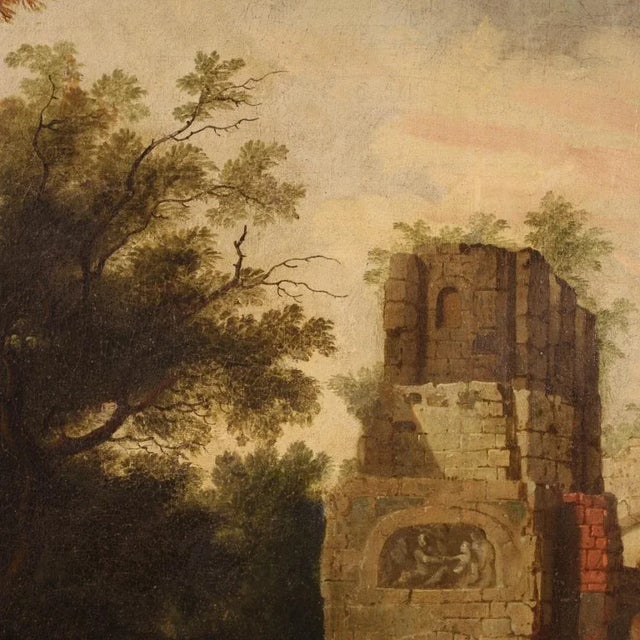 French Artist, Landscape, 1770, Oil on Canvas, Framed For Sale - Image 6 of 13