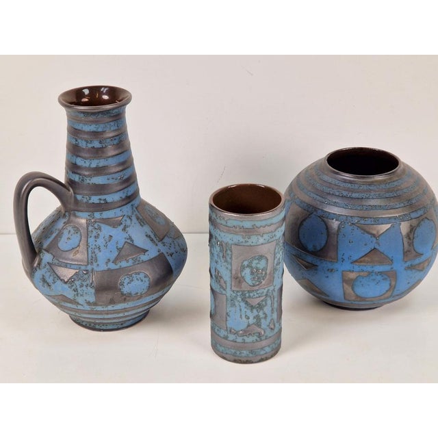 Mid-Century Modern Fat Lava Ankara Vases by Carstens Tönnieshof, 1960s, Set of 3 For Sale - Image 3 of 14