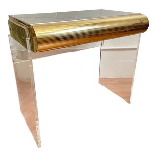 Vintage Gold and Lucite Vanity For Sale