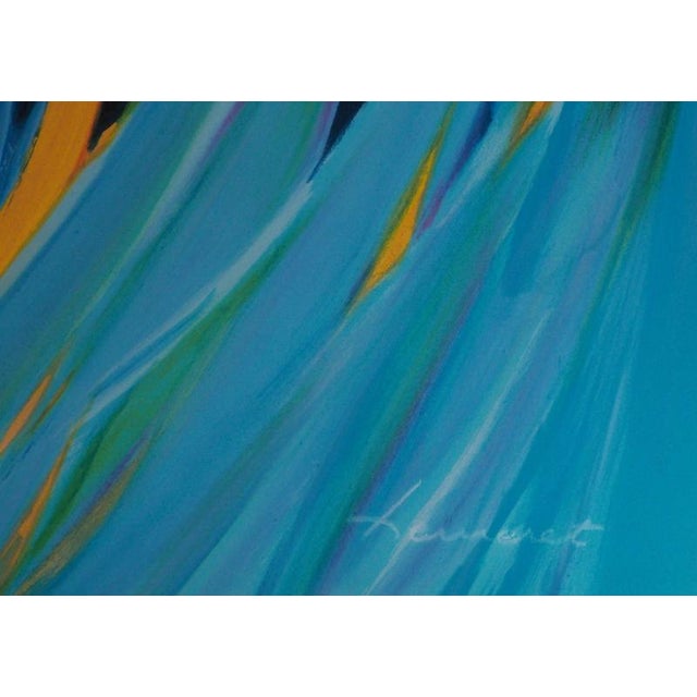 Claude HEMERET (1929) The garden in the early morning Original color lithograph Signed in pencil Justified Artist proof...