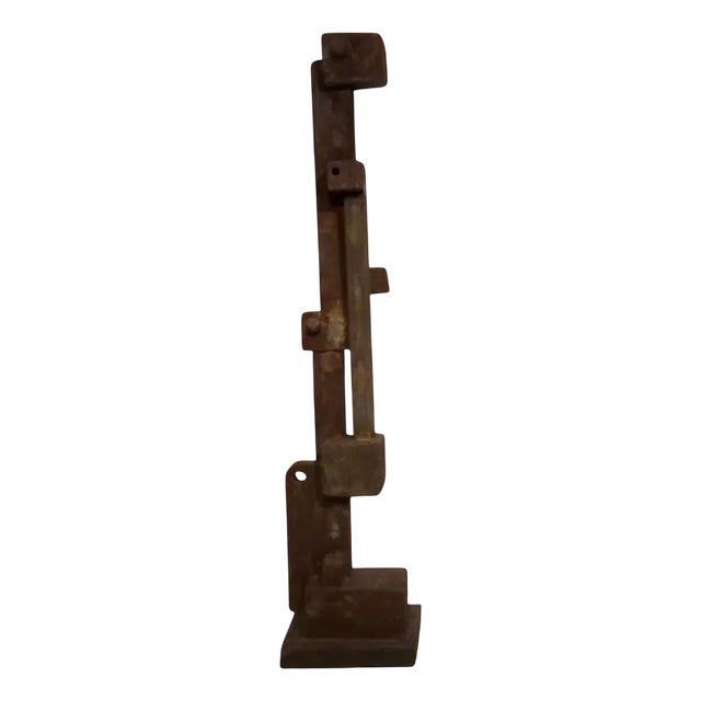 Oxidized Steel Metallized Totem 165 by Frederic Texier For Sale