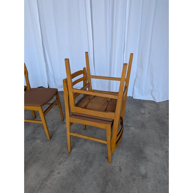 Vintage Scandinavian Wooden Dining Chairs, Yugoslav, 1970s, Set of 14 For Sale - Image 11 of 18