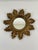 Vintage 1960s Petite 8.5" Acanthus Leaf Sunburst Wall Mirror For Sale - Image 4 of 16