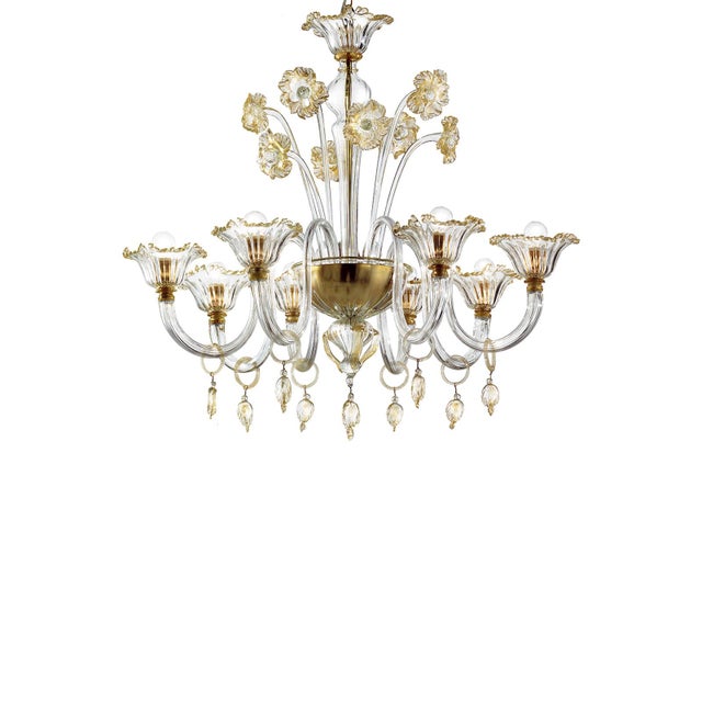 Lyvely Floreal Romantic Murano Glass Chandelier For Sale - Image 6 of 6