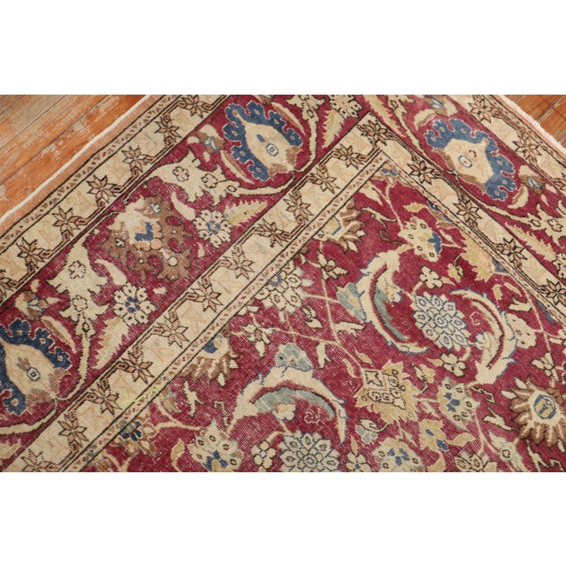 Red Vintage Zabihi Collection Turkish Room Carpet - 6'5" x 9'7" For Sale - Image 8 of 10