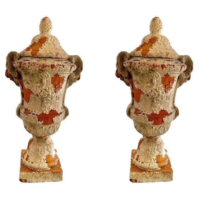 Terracotta Castle Vases, Spain, 1880, Set of 2 For Sale - Image 9 of 9