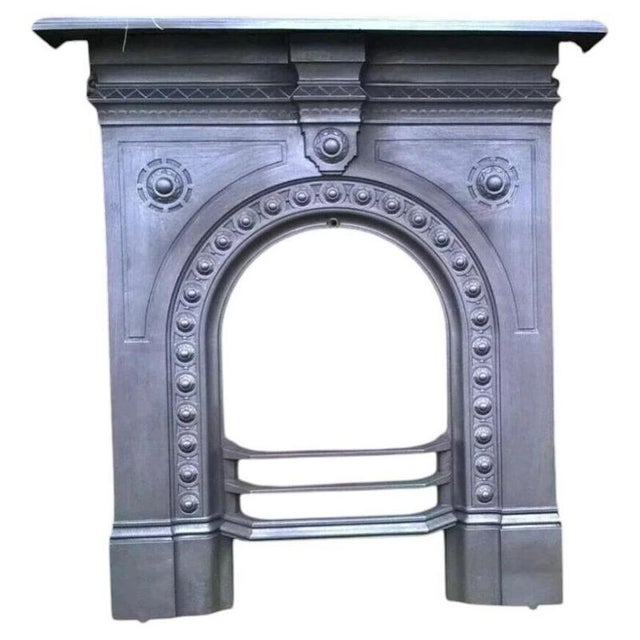 Victorian Cast Iron Arched Combination Fireplace, 1880 For Sale - Image 13 of 13