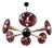 21st Century Sfinge Amethyst Bubbles Murano Glass and Brass Chandelier by Fabio LTD For Sale
