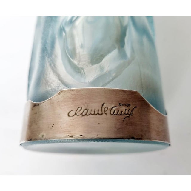 Art Deco Handmade Glass and Silver Vase by Claude Cully, 1920s For Sale - Image 13 of 14