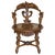 19th Century Italian Hand Carved Walnut Armchair in the style of Andrea Brustolon For Sale