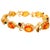 A contemporary link bracelet featuring stunning oval orange citrine stones, elegantly set in a refined design. Accentuated...