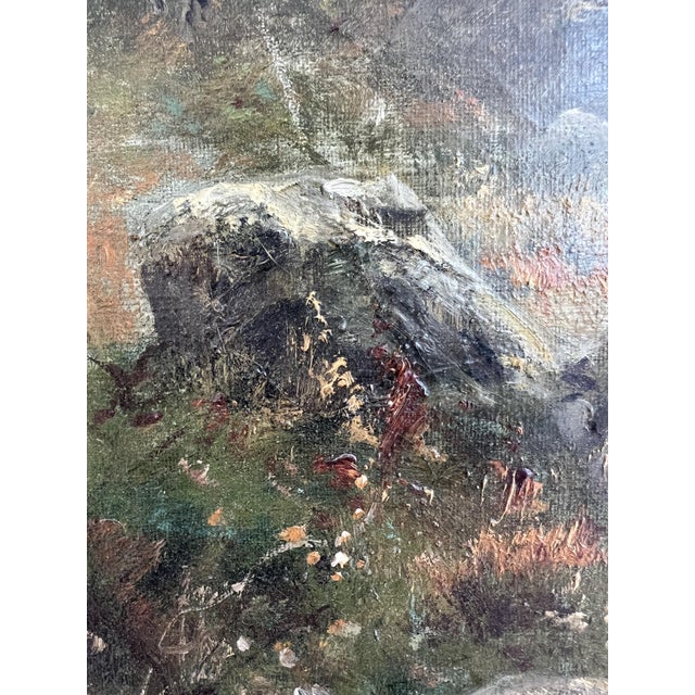 C. Lianz, Lavandières à la rivière, Oil on Canvas, Framed For Sale - Image 7 of 13