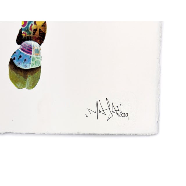 Unique hand painted 22 color screen print on 300gsm somerset satin paper. The butterfly image is hand painted by Louis...