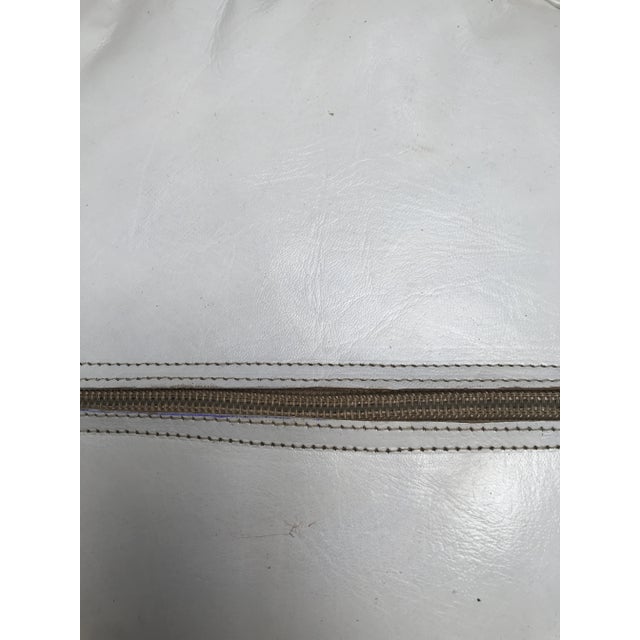 2020s Moroccan Leather Moroccan Pouf Cover For Sale - Image 5 of 9