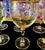 1980s Bohemian Crystal With 24k Gold Trim Stemware Set - Set of 13 For Sale - Image 12 of 12