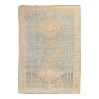 Blue Tribal Antique Malayer Rug - 5'9" x 8'4" For Sale