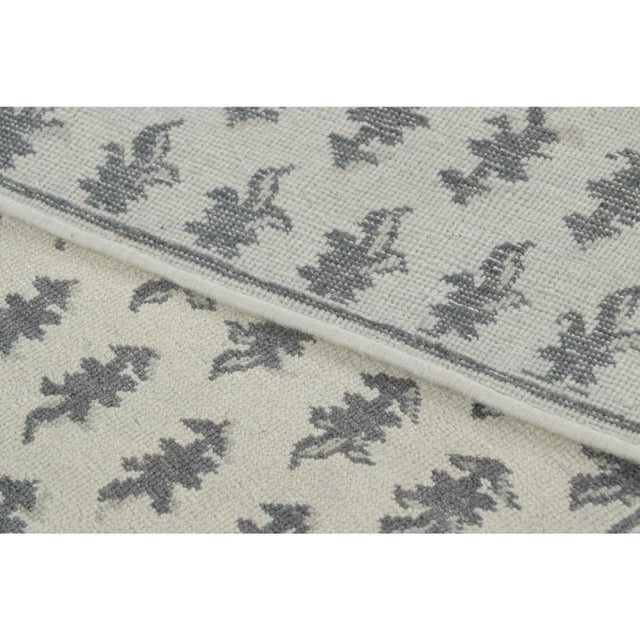 Contemporary Block Print Floral Wool Runner by Rug & Kilim, India For Sale In New York - Image 6 of 8