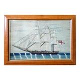 British Woolwork: Sails of the Empire, a Full-Rigged Royal Navy Woolie For Sale