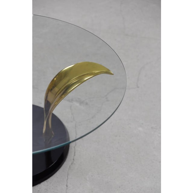 Vintage Palm Leaf Cocktail Coffee Table, 1970s For Sale - Image 9 of 13