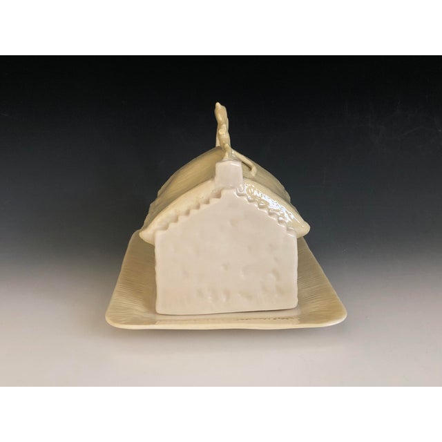 1960s Vintage Belleek Ireland Country Cottage Covered Butter Dish Third