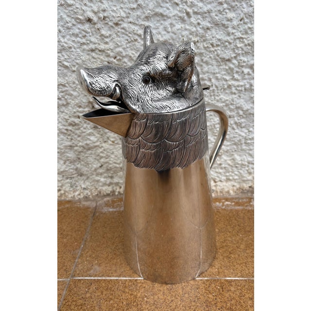 Large Mid 20th Century Boar's Head Jug By F. Valenti, Circa 1960 For Sale - Image 10 of 15