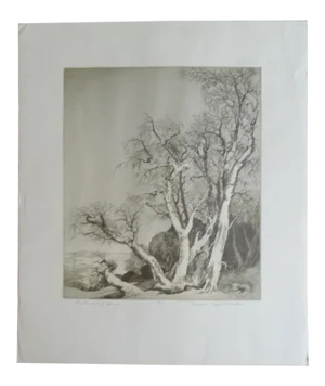 Mildred Bryant Brooks "The Promise of Spring" Etching