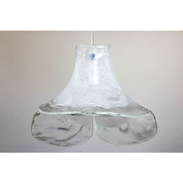 Kalmar Vintage Clear Ice Glass Pendant Lamp by J. T. Kalmar for Kalmar, 1960s For Sale - Image 4 of 18