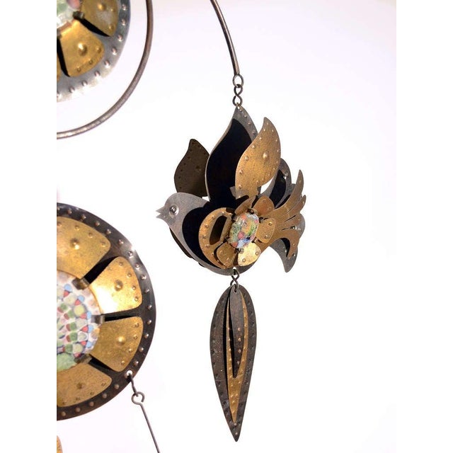 Fantastic Brass, Copper and Enamel Mobile by Cesar Vasquez For Sale - Image 10 of 10