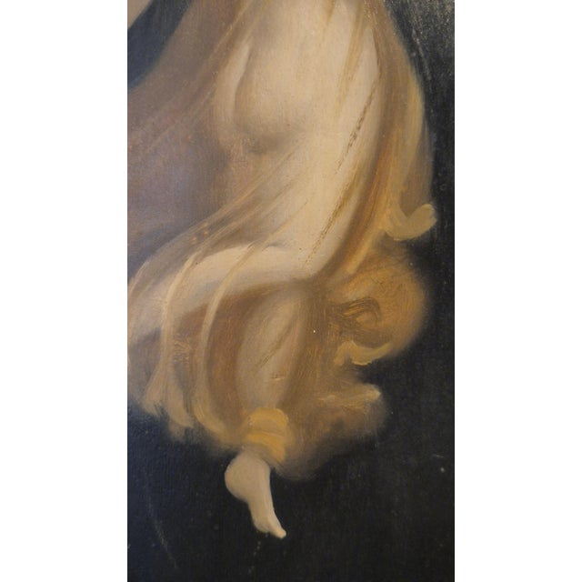 Nude Dancing Nymphes in Sheer Robes, 1800s, Oil Painting, Framed For Sale - Image 11 of 18