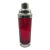 Mid-Century Modern Italian Ruby Red Glass and Chrome Cocktail Shaker, Circa 1960s For Sale