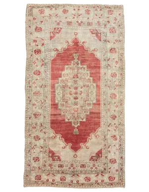 Vintage Washed Out Turkish Wool Rug- 5′8″ × 10′10″