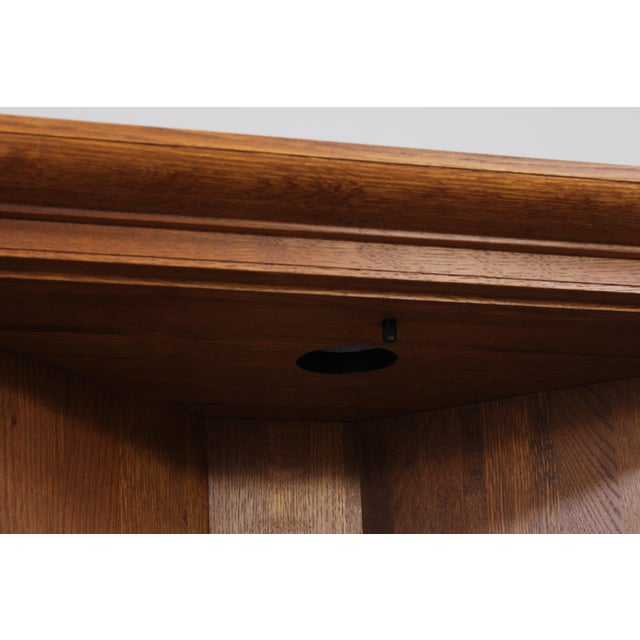 Brown Stickley Mission Oak Leaded Glass China Cabinet For Sale - Image 8 of 18