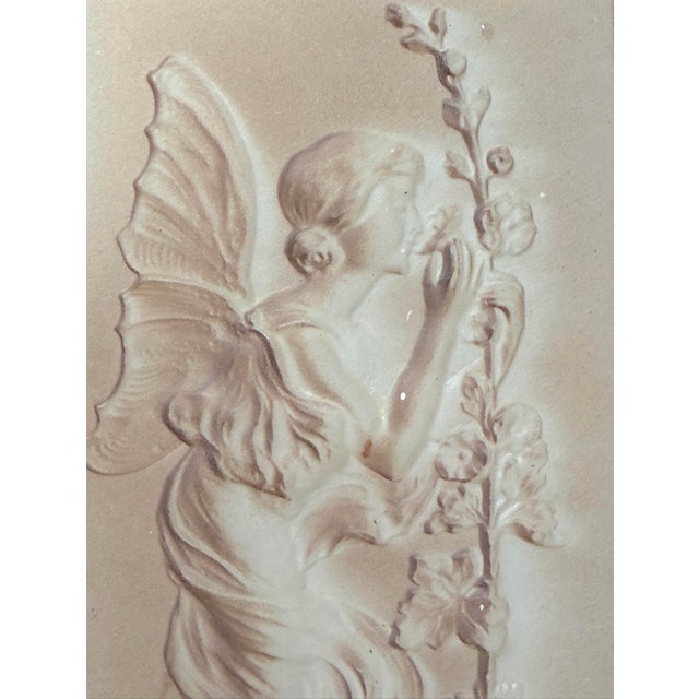 Antique Art Deco Case Glass Fairy Brass Hanging Ceiling Chandelier Pendant Lamp For Sale - Image 11 of 15