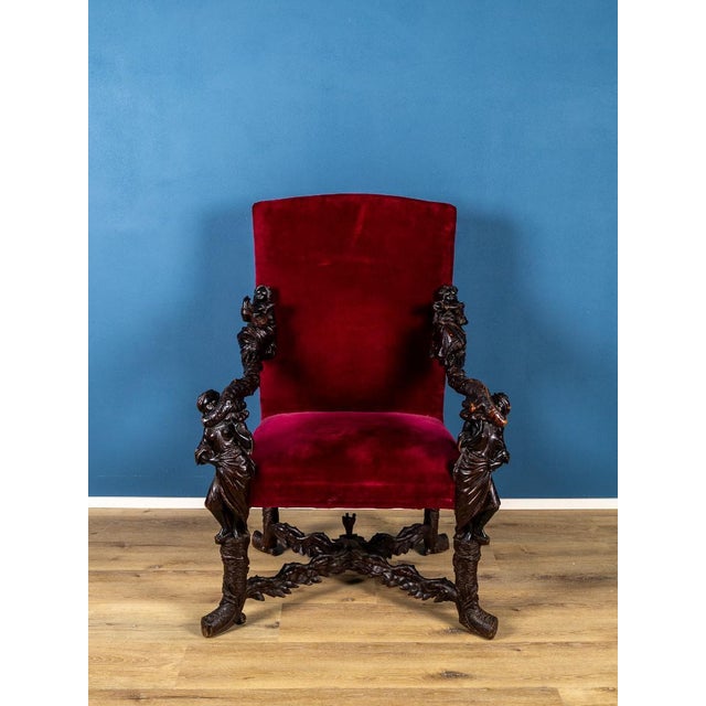 Sculpted Armchair attributed to Circle of Andrea Brustolon, Italy, 17th-18th Century For Sale - Image 6 of 6