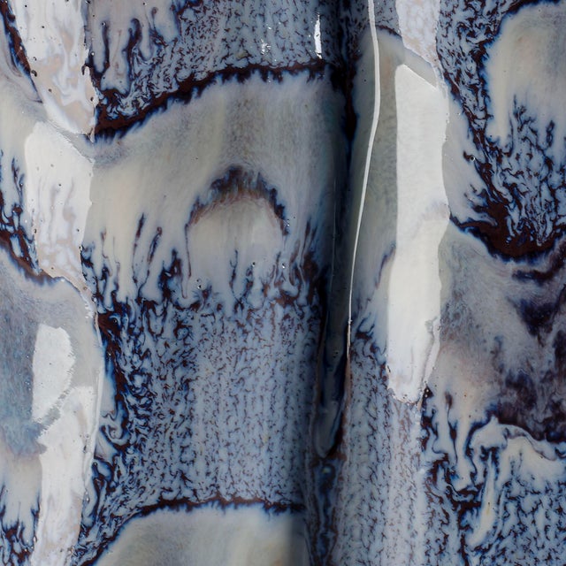 Jamie Young Flurry Ceramic Small Table Lamp with Linen Shade For Sale - Image 4 of 4