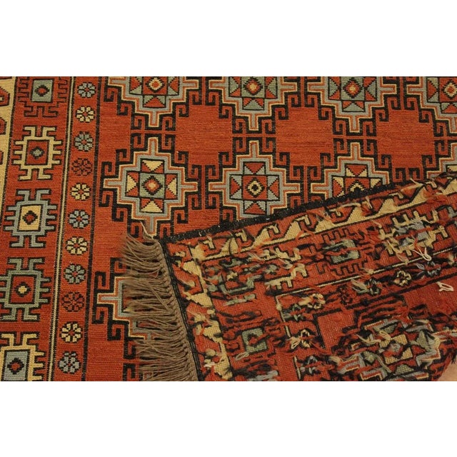 1970s Southwestern Soumakh Rust/Rust Wool Rug - 3'1 X 5'0 For Sale In New York - Image 6 of 8
