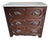 Vintage Walnut 3 Drawer Dresser With Marble Top. For Sale