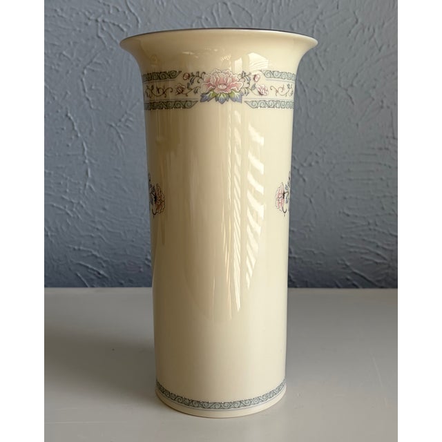 Set of Vintage Vases - Pink Glass, Floral Ceramic & Applied-Flower Glass For Sale - Image 12 of 13