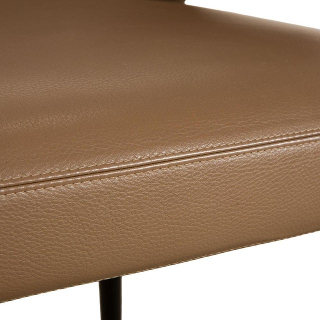 Modern Aston Chairs in Brown Leather from Minotti, Set of 4 For Sale - Image 3 of 12