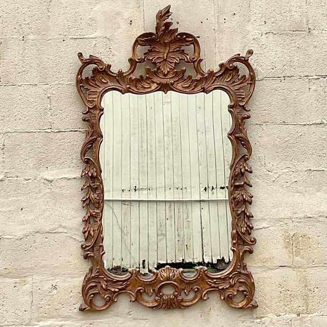Rococo Vintage Regency Rococo Gilt Mirror For Sale - Image 3 of 5
